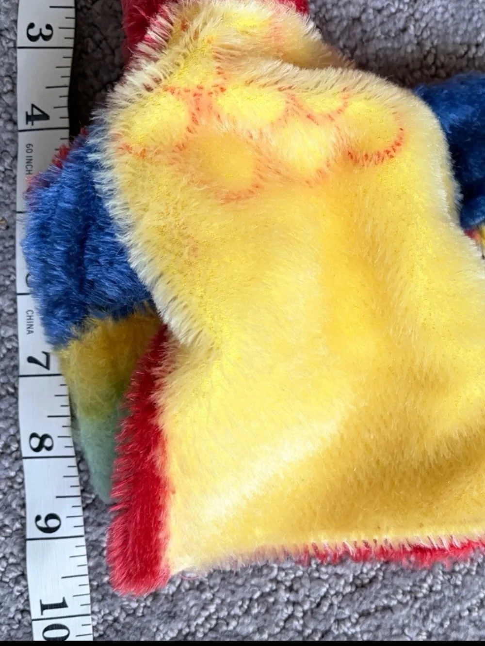 Vintage STEIFF Parrot Hand Puppet 1968-1977 Lora Red Macaw Mohair Bird EUC